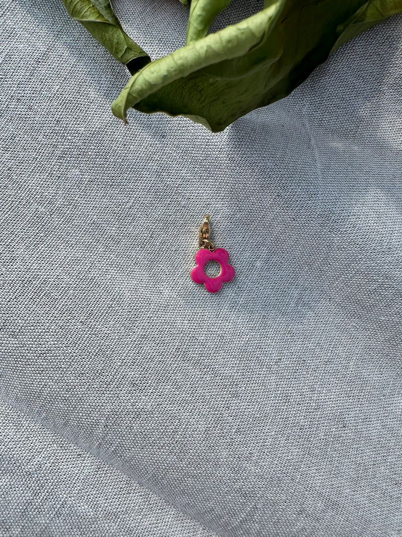 Charm fleur fushia