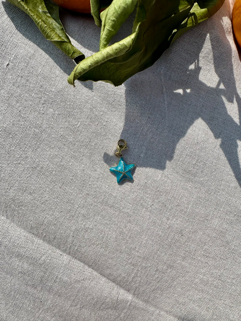 Charm étoile de mer bleu